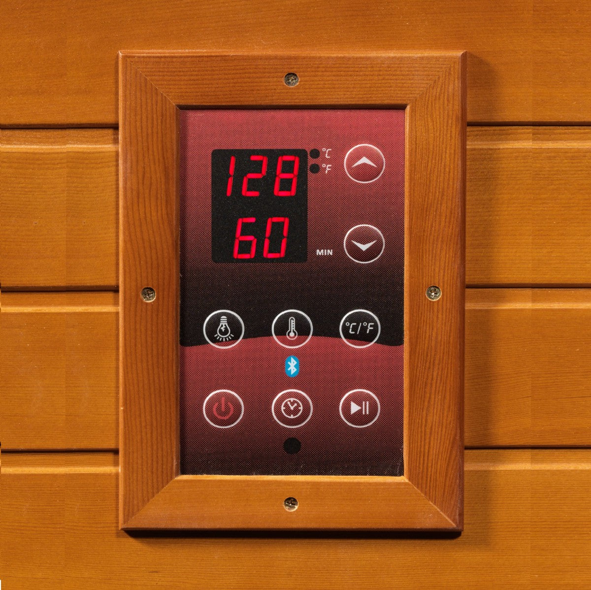 DYNAMIC DYN-6225-02 HONEY FINISH LOW & ULTRA LOW EMF 2 PERSON CORNER FAR INFRARED SAUNA