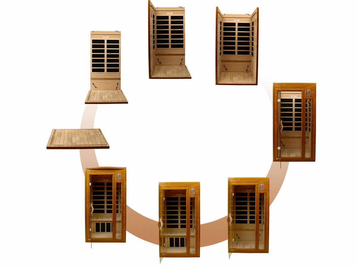 DYNAMIC DYN-6106-01 LOW EMF 1-2 PERSON FAR INFRARED SAUNA