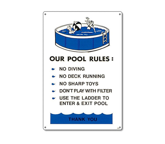 SIGN: ABOVE GROUND POOL REGULATIONS