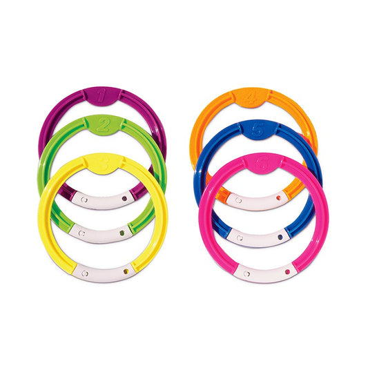 DIVE RINGS - SET OF 6 POOL DIVING RINGS