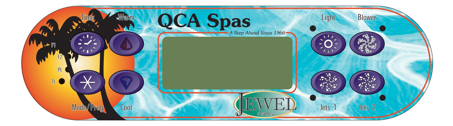 PANEL: MAJESTIC, JEWEL & PARADISE 8 BUTTON QCA FACTORY TOPSIDE CONTROL WITH OVERLAY